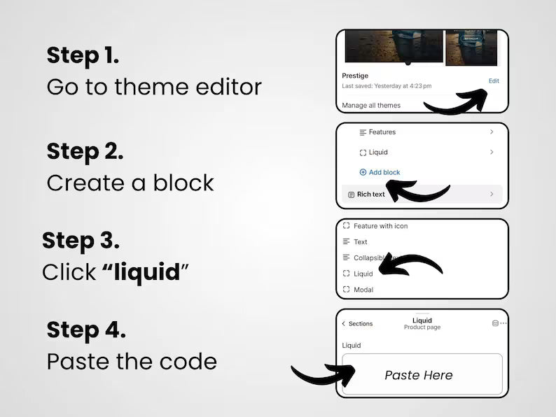 Shopify Custom Liquid Codes + Canva Premium Templates Free Gift